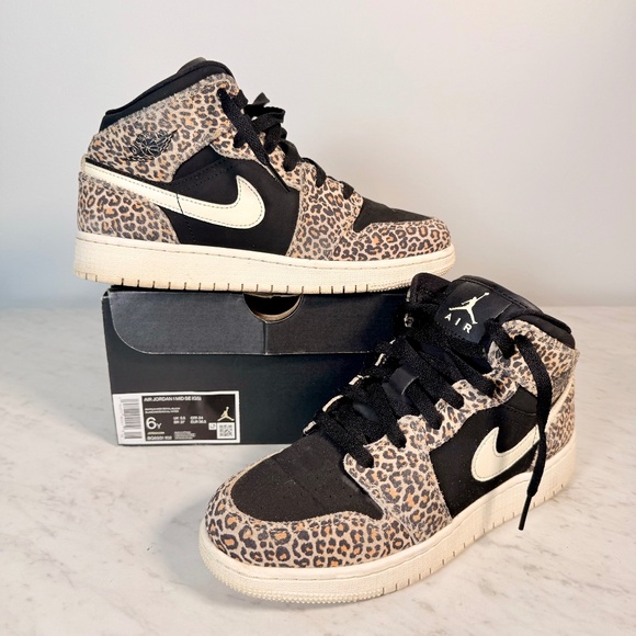 Jordan Mid SE Leopard (GS) 6Y